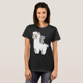 T-shirt Cute Llama Cat Best Friends (Devant entier)