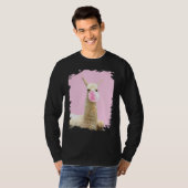 T-shirt Cute Llama Cheval Bubble Rose Gum (Devant entier)
