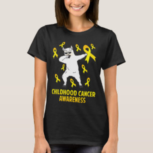 T-shirt Cute Llama Dabbing Guerrier du cancer de l'enfance