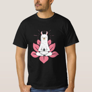 T-shirt Cute Llama Faire Yoga Llamaste Namaste Drôle Medid