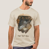 T-shirt Cute Llama Personalized Animal (Devant)