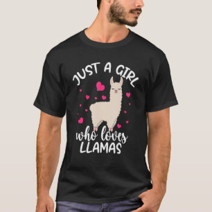 T-shirt Cute Llama Pour Femmes Filles Agricole Llama Alpac