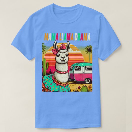 T-shirt Cute Llama Squad Shirt Retro 80s Style Design (Design devant)