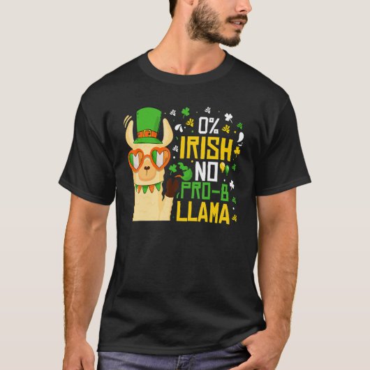 T-shirt Cute Llama St Patricks Day 0 Irish No Prob Llama I (Devant)