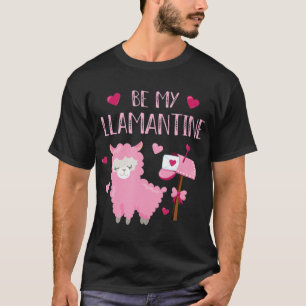 T-shirt Cute Llama Valentines Day Be My Llamantine Couples