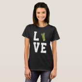 T-shirt Cute Love Asparagus Costume Vegetable (Devant entier)