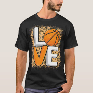 T-shirt Cute Love Basketball Imprimer Femmes Filles Basket
