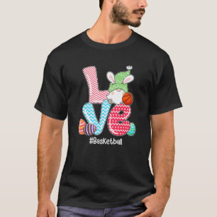 T-shirt Cute LOVE Bunny Gnome Basketball Oeufs Chasse Est