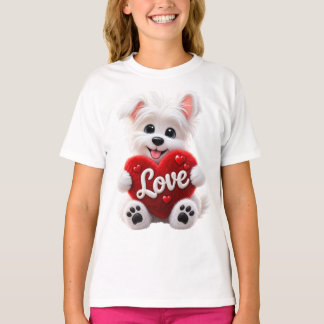 T-shirt Cute Love Puppy Baby Desig