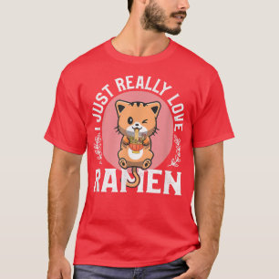 T-shirt Cute Love Ramen Nouilles Japonaises Kawaii Anime C