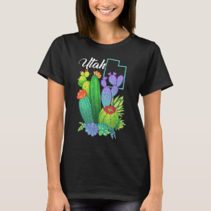 T-shirt Cute Love Utah Fleurs de cactus en floraison