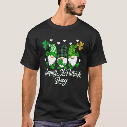 T-shirt cute lucky gnome happy st patricks day family outf (Devant)