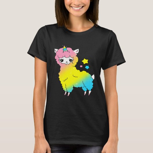 T-shirt Cute Magique Llama Unicorn Llamacorn (Devant)