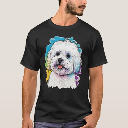 T-shirt Cute Maltese Dog on Maltese dog  1 (Devant)