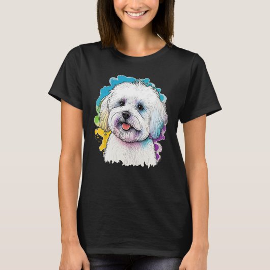 T-shirt Cute Maltese Dog on Maltese dog 1 (Devant)