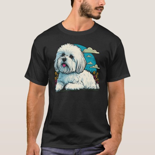 T-shirt Cute Maltese Dog on Maltese dog 4 (Devant)
