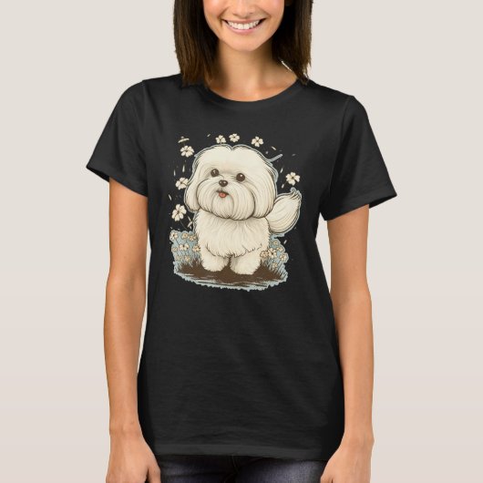 T-shirt Cute Maltese Dog on Maltese dog 5 (Devant)
