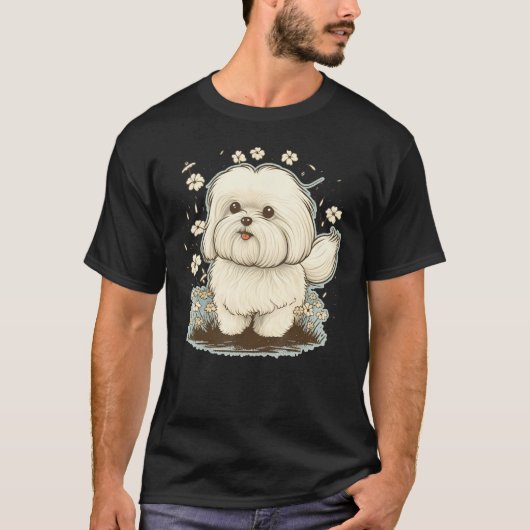 T-shirt Cute Maltese Dog on Maltese dog 5 (Devant)