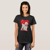 T-shirt Cute Maltese Dog Valentines Day Heart Puppy Lover (Devant entier)