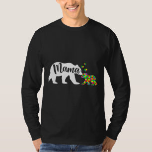 T-shirt Cute Mama Bear Sensibilisation sur l'autisme Famil