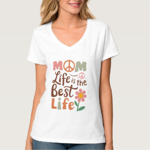 T-shirt Cute Maman vie meilleure vie mot art
