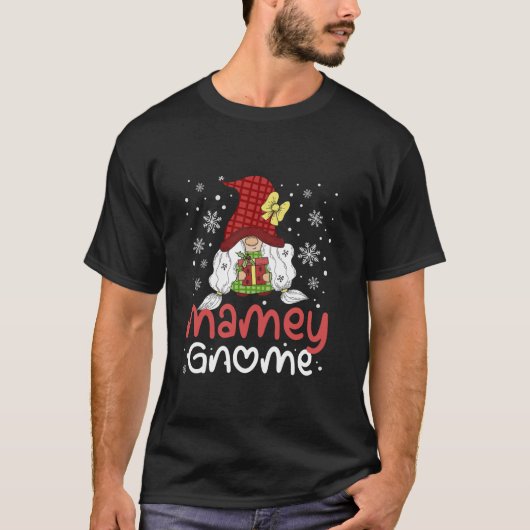 T-shirt Cute Mamey Gnome Buffalo de Noël Gnomes Plaid Xm (Devant)