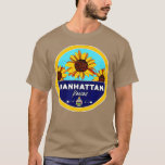 T-shirt Cute Manhattan Kansas<br><div class="desc">Cute Manhattan Kansas KS Sunflower Badge.</div>