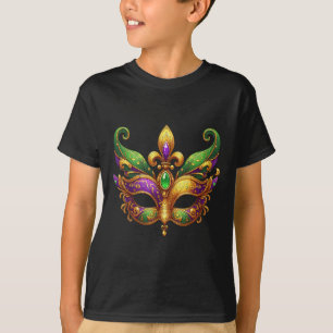 T-shirt Cute Mardi Gras Mask Fun 2025 Mardi Gras Party Enf