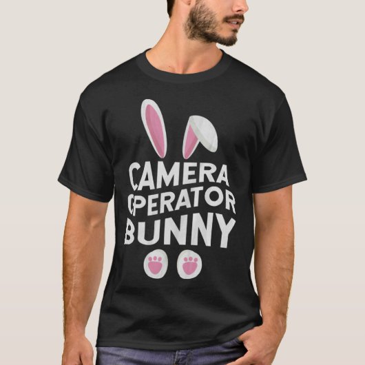 T-shirt Cute Matching Family Easter Day Camera Operator B (Devant)
