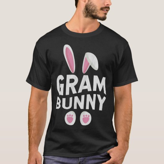 T-shirt Cute Matching Family Easter Day  Gram Bunny (Devant)
