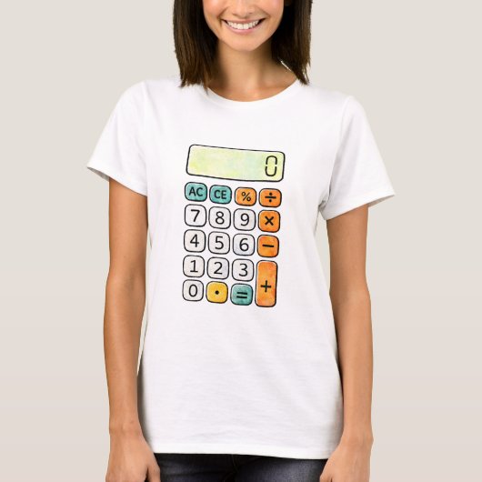 T-shirt Cute Maths Calculator T Shirt for Kids School (Devant)