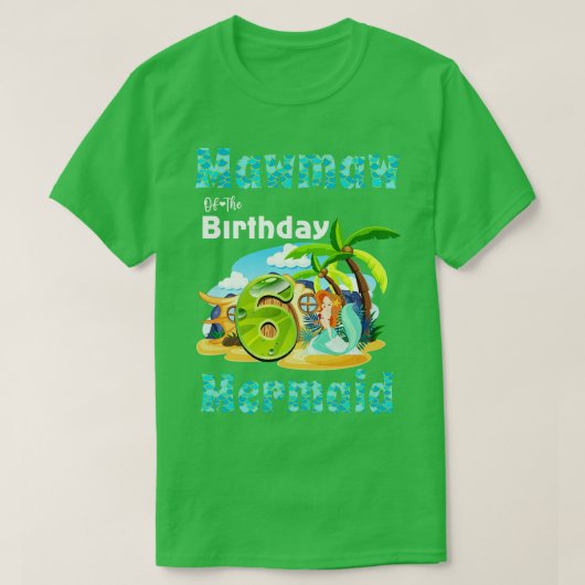 T-shirt Cute Mawmaw Du 6ème Anniversaire (Design devant)