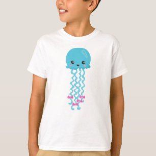 T-shirt Cute méduse, Petite méduse, méduse bleue