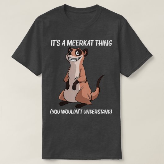 T-shirt Cute Meerkat Design Homme Femme Meerkat Mongoose (Design devant)