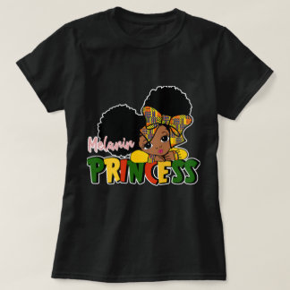 T-shirt Cute Melanin Princess Histoire noire