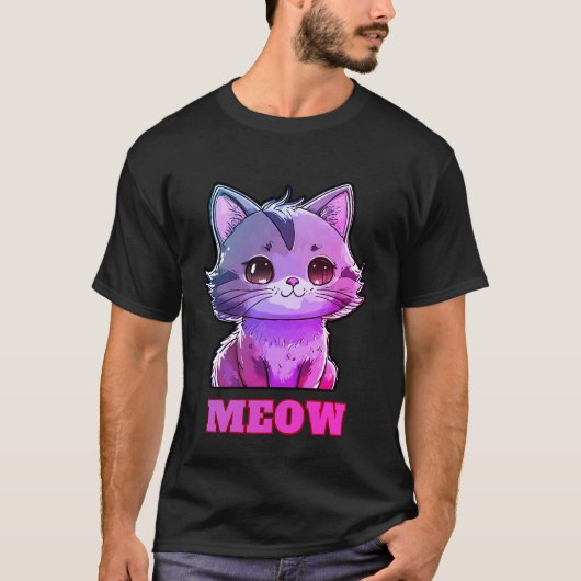 T-shirt Cute Meow (Devant)