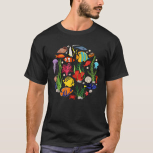 T-shirt Cute Mer Animal Océans Clown Aquarium Toddler
