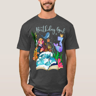 T-shirt Cute Mermaid 3e fille d'anniversaire
