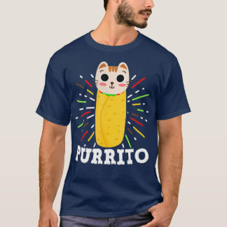 T-shirt Cute Mexican Food Purrito  Cat and Burrito Lover