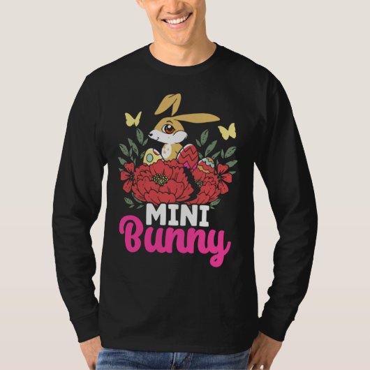 T-shirt Cute Mini Bunny Easter Bunny Eggs Happy Easter (Devant)