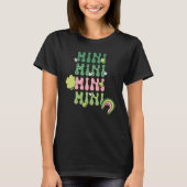 T-shirt Cute Mini Retro Groovy St Patrick's Day Kid Girls  (Devant)
