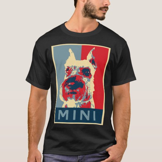 T-shirt Cute Miniature Schnauzer Election (Devant)