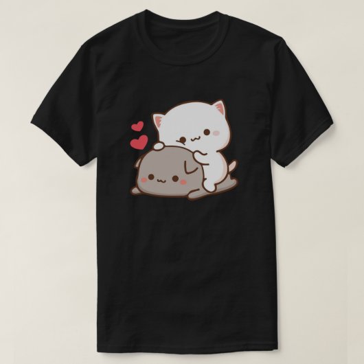 T-shirt Cute Mochi Peach Cat (Design devant)