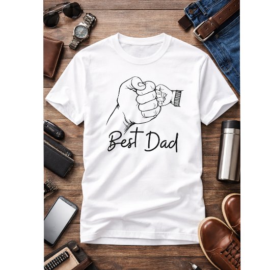 T-shirt Cute Modern Best Dad
