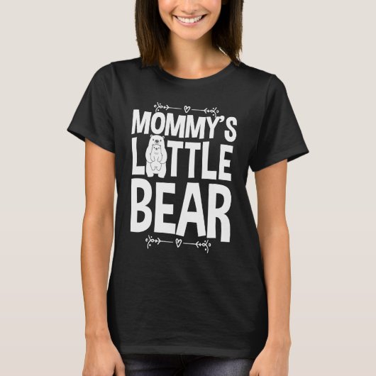 T-shirt Cute Mommy's Little Bear Love Hug Hugging Bear Cub (Devant)