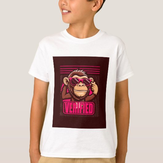 T-shirt cute monkey design (Devant)