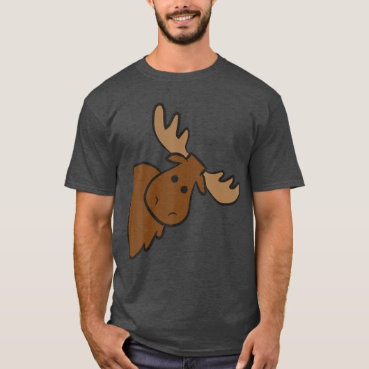 T-shirt Cute Moose Elk Deer Funny Alaska Moose Small gift (Devant)