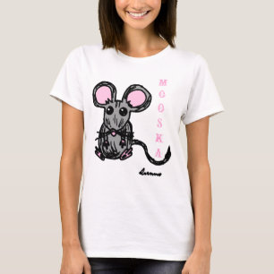 T-shirt Cute Mooska Souris femmes Spaghetti réservoir