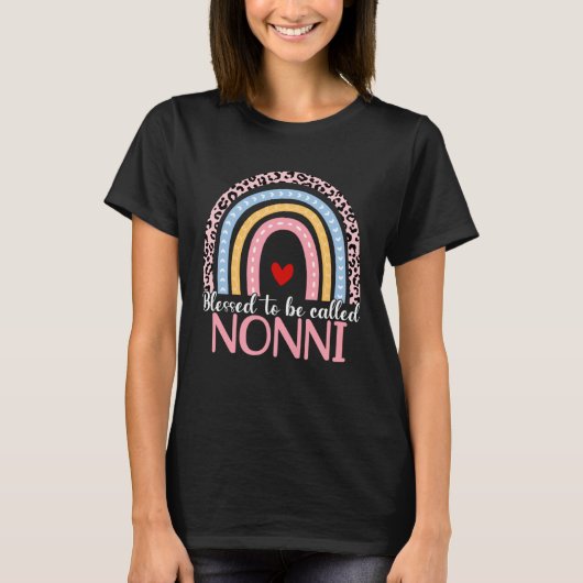 T-shirt Cute Mother s Day Blessed To Be Called Nonni Rainb (Devant)
