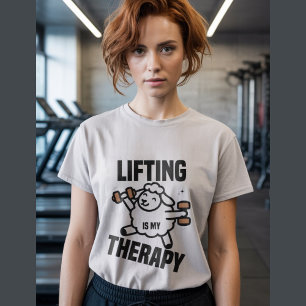T-shirt Cute mouton haltères, gym entraînement